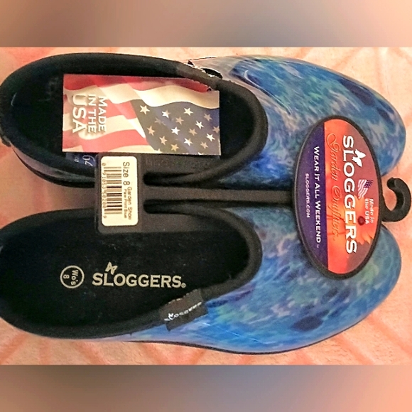 Sloggers Vibrant Blue Water Print Shoes - Picture 1 of 1